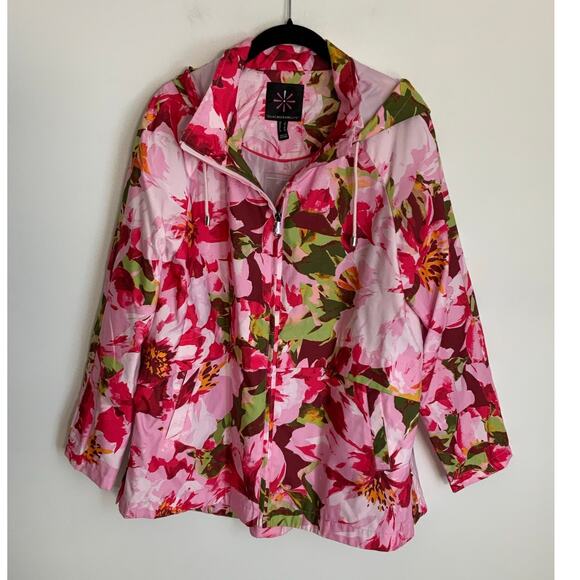 Isaac Mizrahi LIVE! Floral Raincoat size small - Picture 2 of 7